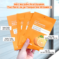 Mặt Nạ Dưỡng Sáng Pretty Skin The Pure Jeju Tangerine Vita C - Chiết Xuất Quýt Jeju Giàu Vitamin C, Phục Hồi Làn Da Rạng Rỡ