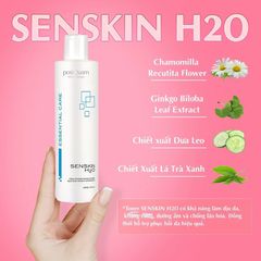 Nước Cân Bằng PostQuam Essential Care Senskin H2O 250ml - Toner Dành Cho Da Thường, Nhạy Cảm, Cấp Ẩm và Làm Dịu Da
