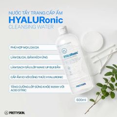 Nước Tẩy Trang Pretty Skin HyaluRonic Cleansing Water 600ml - Dưỡng Ẩm & Làm Sạch Dịu Nhẹ, Phù Hợp Với Da Nhạy Cảm từ Hàn Quốc