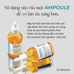 Sữa Rửa Mặt Dr.Melaxin TX Ampoule Cleanser - Làm Sạch Da & Làm Sáng Da, Chai 100ml - Dưỡng Ẩm Dịu Nhẹ cho Da Nhạy Cảm