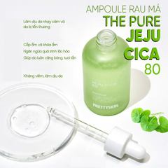 Tinh Chất Rau Má Prettyskin The Pure Jeju Cica 80 Ampoule - Serum Làm Dịu, Kháng Viêm, Tái Tạo Da Cho Làn Da Khỏe Mạnh
