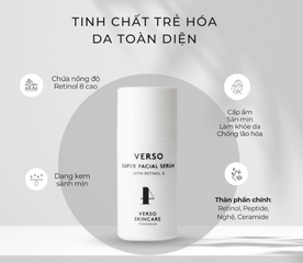 Tinh Chất Retinol 8 Verso Super Facial Serum 30ml - Hỗ Trợ Trẻ Hóa Da, Cải Thiện Kết Cấu Da, Giảm Nếp Nhăn, Làn Da Sáng Mịn