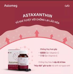 Viên Uống Trẻ Hóa Da Astomeg Age Defense - Hỗ Trợ Làm Sáng Da Từ Astaxanthin & Omega 3 - Chất Chống Oxy Hóa Tự Nhiên