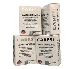 Viên Uống Caresi Advanced Formula Hỗ Trợ Dưỡng Trắng Da - Bổ Sung Glutathione, Vitamin, Làm Sáng Da, Giảm Đốm Nâu, Hộp 30 Viên