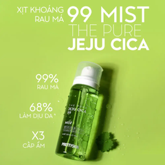 Xịt Khoáng Rau Má Prettyskin The Pure Jeju Cica 99 Mist - Giải Pháp Làm Dịu Da Nhạy Cảm Và Cấp Ẩm Hàng Ngày