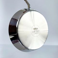 Chảo Cạn Lòng Inox 316 Haatz CIC6830 26cm - Chống Dính, Dùng Cho Bếp Từ, Bếp Ga, Chảo Bền, Chất Lượng Cao, Thiết Kế Sang Trọng