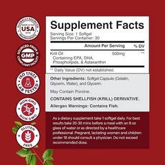 Dầu Nhuyễn Thể Krill Oil 500mg Nature’s Craft Với Astaxanthin - Bổ Sung Omega-3 Tốt Cho Tim Mạch, Não Bộ, Thị Lực và Làm Đẹp Da
