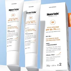 Hộp 2 tuýp kem chống nắng Heextein Sun UV Protection SPF50+ PA++++ - Chống nắng thuần vật lý bảo vệ da tối ưu, tiện lợi cho du lịch