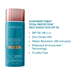 Kem Chống Nắng Colorescience Sunforgettable Total Protection Face Shield Flex SPF 50 - Bảo Vệ Da Khỏi Tia UV, Lớp Nền Tự Nhiên, Dưỡng Ẩm