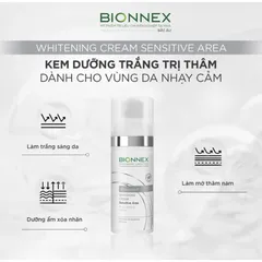 Kem Dưỡng Trắng Da Vùng Nhạy Cảm Bionnex - Whitening Cream 50ml - Chăm Sóc Da, Cung Cấp Độ Ẩm, Làn Da Rạng Rỡ, An Toàn Cho Phụ Nữ Mang Thai