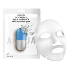 Mặt Nạ Giấy Lebelage Dr.Capsule Aqua - Cấp Ẩm Sâu, Dưỡng Da Khô, Hàn Quốc, 30 Miếng