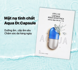 Mặt Nạ Giấy Lebelage Dr.Capsule Aqua - Cấp Ẩm Sâu, Dưỡng Da Khô, Hàn Quốc, 30 Miếng