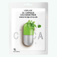 Mặt Nạ Lebelage Dr.Capsule Cica Rau Má - Hỗ Trợ Phục Hồi Da Nhạy Cảm, Làm Dịu, Giảm Mẩn Đỏ, Giúp Tái Tạo Da Tổn Thương