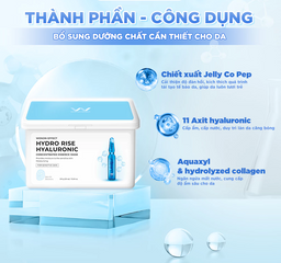 Mặt Nạ Dưỡng Ẩm Wonjin Effect Hydro Rise - Mặt Nạ Tinh Chất Hyaluronic Cấp Nước Cho Da Khô, Nhạy Cảm - Hàn Quốc