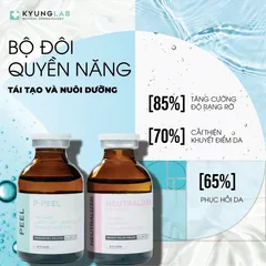 Bộ Peel Da Sinh Học Kyung Lab P-Peel + Neutralizer - Công Nghệ Perfluorocarbons Tẩy Tế Bào Chết Làm Sáng Da, Dịu Nhẹ cho Da Mặt 30ml