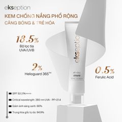 Kem Chống Nắng Ekseption All Day Shield SPF 50 - Bảo Vệ Da Mịn Màng 12 Giờ, Chiết Xuất Tảo Đỏ, Dưỡng Ẩm, Phổ Rộng 50ml