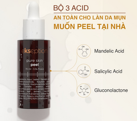 Tinh Chất Peel Ekseption Pure Skin 70ml - Chăm Sóc Da Dầu, Giảm Mụn Đầu Đen - Hỗ Trợ Loại Bỏ Dầu Thừa AHA/BHA/PHA