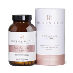 Viên uống trị mụn Hush & Hush Skin Capsule Clear+ – Hỗ trợ cải thiện mụn, làm sáng da và ngăn ngừa mụn tái phát, 60 viên nhập khẩu Mỹ