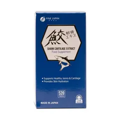 Viên uống hỗ trợ xương khớp Fine Japan Shark Cartilage - Thực phẩm giàu Hyaluronic Acid cho vận động linh hoạt, 520 viên