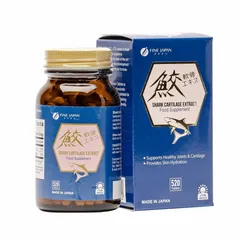 Viên uống hỗ trợ xương khớp Fine Japan Shark Cartilage - Thực phẩm giàu Hyaluronic Acid cho vận động linh hoạt, 520 viên