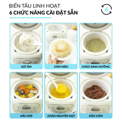 Nồi Cơm Điện Haatz CIM250 - Lòng Gốm Cao Cấp 1.4L, Tích Hợp 6 Chế Độ Nấu Thông Minh, Tiết Kiệm Điện, Duy Trì Hương Vị Ngon!