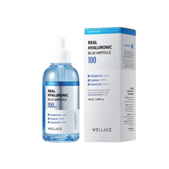 Serum Cấp Nước Wellage Real Hyaluronic Blue Ampoule 100 - Dưỡng Ẩm Chuyên Sâu, Phù Hợp Với Mọi Loại Da, Lọ 75ml