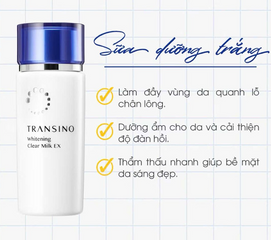 Sữa Dưỡng Trắng Da Transino Whitening Clear Milk EX 100ml - Hỗ Trợ Mờ Thâm Nám, Cải Thiện Độ Ẩm, Da Mịn Màng, Nhật Bản