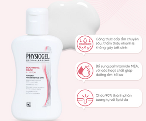 Sữa Dưỡng Thể Physiogel Soothing Care A.I 100ml - Cấp Ẩm Cho Da Khô Nhạy Cảm, Làm Dịu và Bảo Vệ Da, Chống Khô Da Hiệu Quả
