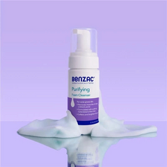 Sữa Rửa Mặt Tạo Bọt Benzac Purifying Foam Cleanser - Dành Cho Da Dầu, Da Mụn, Giúp Làm Sạch Sâu và Duy Trì Độ Ẩm Tự Nhiên 130ml