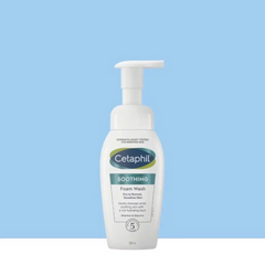 Sữa Rửa Mặt Tạo Bọt Cetaphil Soothing Foam Wash 200ml - Dành Cho Da Nhạy Cảm, Làm Sạch Dịu Nhẹ, Giữ Ẩm Tự Nhiên, Không Gây Kích Ứng