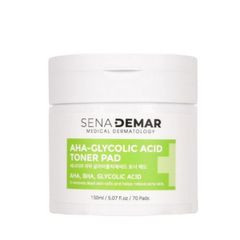Toner Pad Sena Demar AHA Glycolic Acid - Dòng Bông Tẩy Tế Bào Chết Hàn Quốc, Giúp Làn Da Sáng Mịn, Ngăn Ngừa Mụn, Tiện Lợi 70 Miếng