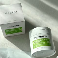 Toner Pad Sena Demar AHA Glycolic Acid - Dòng Bông Tẩy Tế Bào Chết Hàn Quốc, Giúp Làn Da Sáng Mịn, Ngăn Ngừa Mụn, Tiện Lợi 70 Miếng