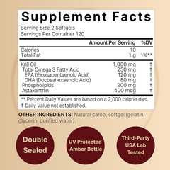 Viên Uống Dầu Nhuyễn Thể Nam Cực NatureBell Antarctic Krill Oil 1000mg - Hỗ Trợ Tim Mạch, Thị Lực, Sức Khỏe Tổng Thể