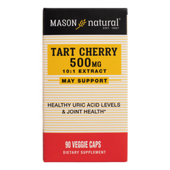 Viên Uống Mason Natural Tart Cherry 500mg - Hỗ Trợ Duy Trì Mức Axit Uric Khỏe Mạnh Và Sức Khỏe Khớp, Lọ 90 Viên