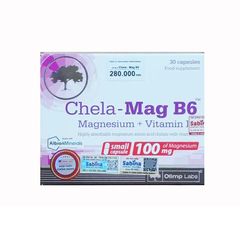 Viên uống Olimp Labs Chela-Mag B6 - Bổ sung Magie và Vitamin B6, Hỗ trợ Sức Khỏe Thần Kinh và Giảm Mệt Mỏi, 30 Viên