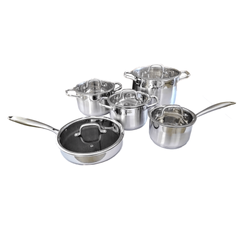 Bộ Nồi Inox Gume 5 Món Cao Cấp - Chịu Nhiệt, Đa Năng Dùng Trên Bếp Gas, Điện, Từ - Bộ Nồi Chất Lượng Hàn Quốc