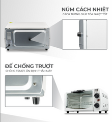 Lò Nướng Mini Đa Năng Lebenlang LBMT8683 - 800W, 12L, Inox Bền, Thiết Kế Sang Trọng, Nướng Bánh, Thịt, Pizza Thoải Mái Tại Nhà