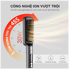 Lược Điện Chải Tóc Ion Âm Lebenlang LBL3055 Kèm Gương - Công Nghệ Hiện Đại, Dễ Dàng Mang Theo, Giúp Tóc Suôn Mượt