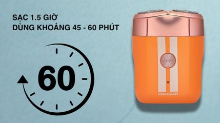 Máy cạo râu Coclear CS007 - Thiết kế nhỏ gọn, cạo khô và ướt, bền nước IPX7, pin sạc nhanh, lưỡi dao sắc bén, đèn LED hiển thị
