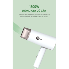 Máy Sấy Tóc Gấp Gọn Coclear CH6289 1800W - Thiết Kế Tiện Lợi, Sấy Nhanh, Giữ Độ Mềm Mượt, Du Lịch Thoải Mái