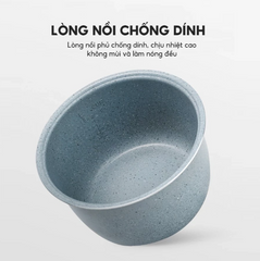 Nồi Cơm Điện Lebenlang LBL1936 700W 1.8L - Đa Chức Năng Hầm, Hấp, Luộc, Nấu Cháo, Thiết Kế Sang Trọng, Thích Hợp 4-6 Người