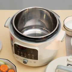 Nồi áp suất điện Kalpen P5 - Dung tích 6L, inox cao cấp, nấu tự động thông minh, chế độ hầm xương, nấu cháo, giữ ấm tiện lợi