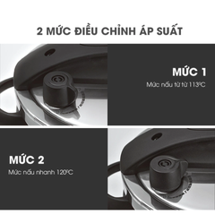 Nồi Áp Suất Lebenlang LBL0909 5.5L - Chất Liệu Inox Cao Cấp, Tương Thích Mọi Loại Bếp, Nấu Nhanh Tiết Kiệm Thời Gian