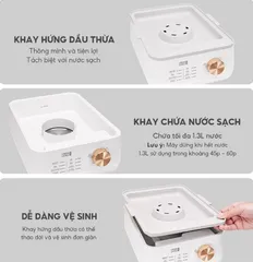 Nồi Hấp Điện 2 Tầng Đa Năng Lebenlang LBEL5030 800W Dung Tích 12L - Tiện Lợi Cho Mọi Bữa Ăn