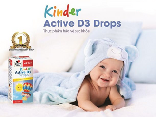 Siro Bổ Sung Vitamin D3 Cho Bé Doppelherz Aktiv Kinder Active D3 Drops 10ml - Hỗ Trợ Hấp Thụ Canxi, Tăng Cường Sức Đề Kháng