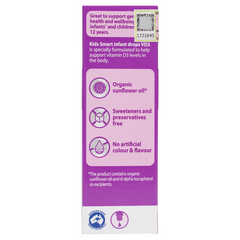Siro Vitamin D3 Nature's Way Kids Smart 13ml - Giúp Tăng Cường Hấp Thụ Canxi, Hỗ Trợ Xương và Răng Khỏe Mạnh Cho Trẻ Em