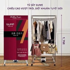 Tủ Sấy Quần Áo Gume Hàn Quốc 1800W - Điều Khiển Từ Xa, Thiết Kế Gọn Nhẹ, Khử Khuẩn, Sấy Nhanh, Tiện Lợi Cho Mọi Gia Đình