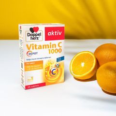 Viên uống bổ sung Vitamin C 1000mg Doppelherz Đức - Hỗ trợ tăng cường sức đề kháng - Hộp 30 viên