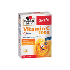 Viên uống bổ sung Vitamin C 1000mg Doppelherz Đức - Hỗ trợ tăng cường sức đề kháng - Hộp 30 viên