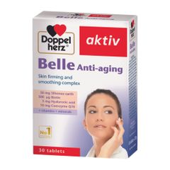 Viên uống đẹp da Doppelherz Belle Anti-aging - Hỗ trợ cải thiện làn da khỏe mạnh, bổ sung vitamin và khoáng chất - Hộp 30 viên